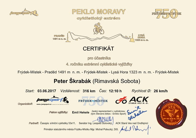 Certifik&aacute;t - Peter &Scaron;krab&aacute;k
